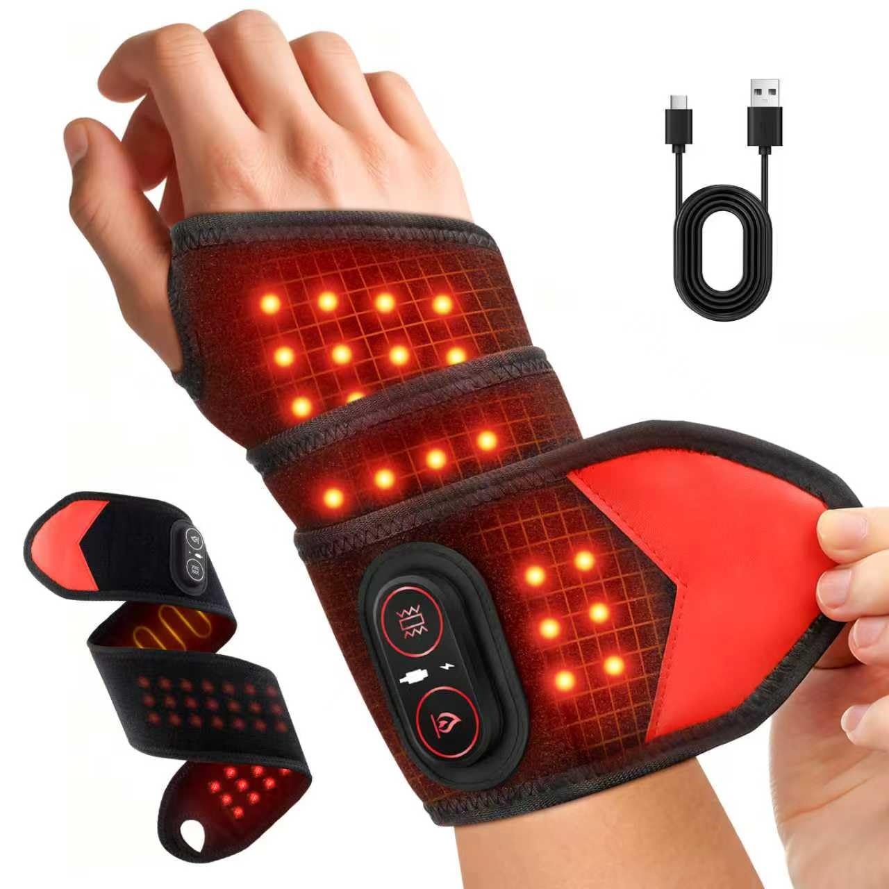 Wrist Wraps - حزام العلاج بالضوء الأحمر المحمول 660