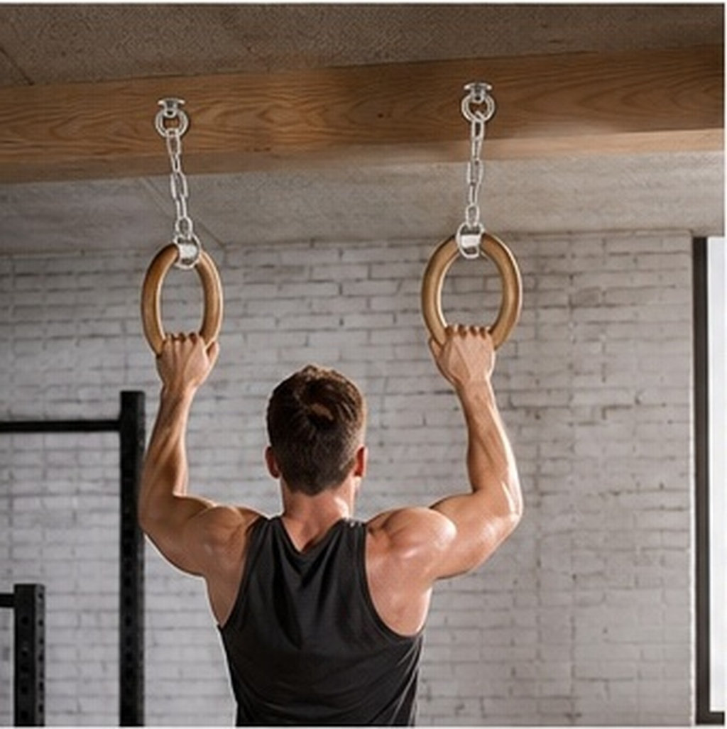 قطعتان من خطافات التعليق للسقف - مراجعة Gymnastic Ring وسعره